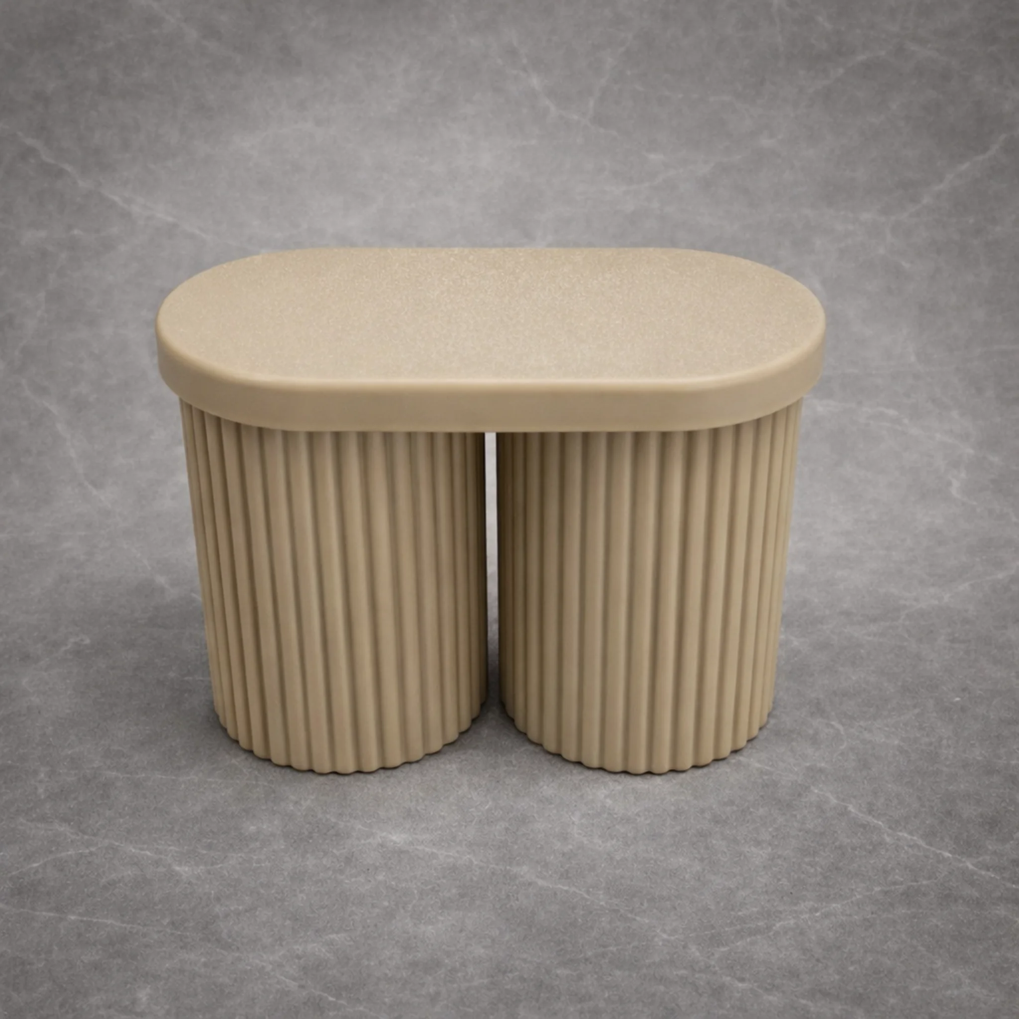 Minimal Διπλή Θήκη Οργάνωσης Μπάνιου – Μπεζ Ματ - Image 2