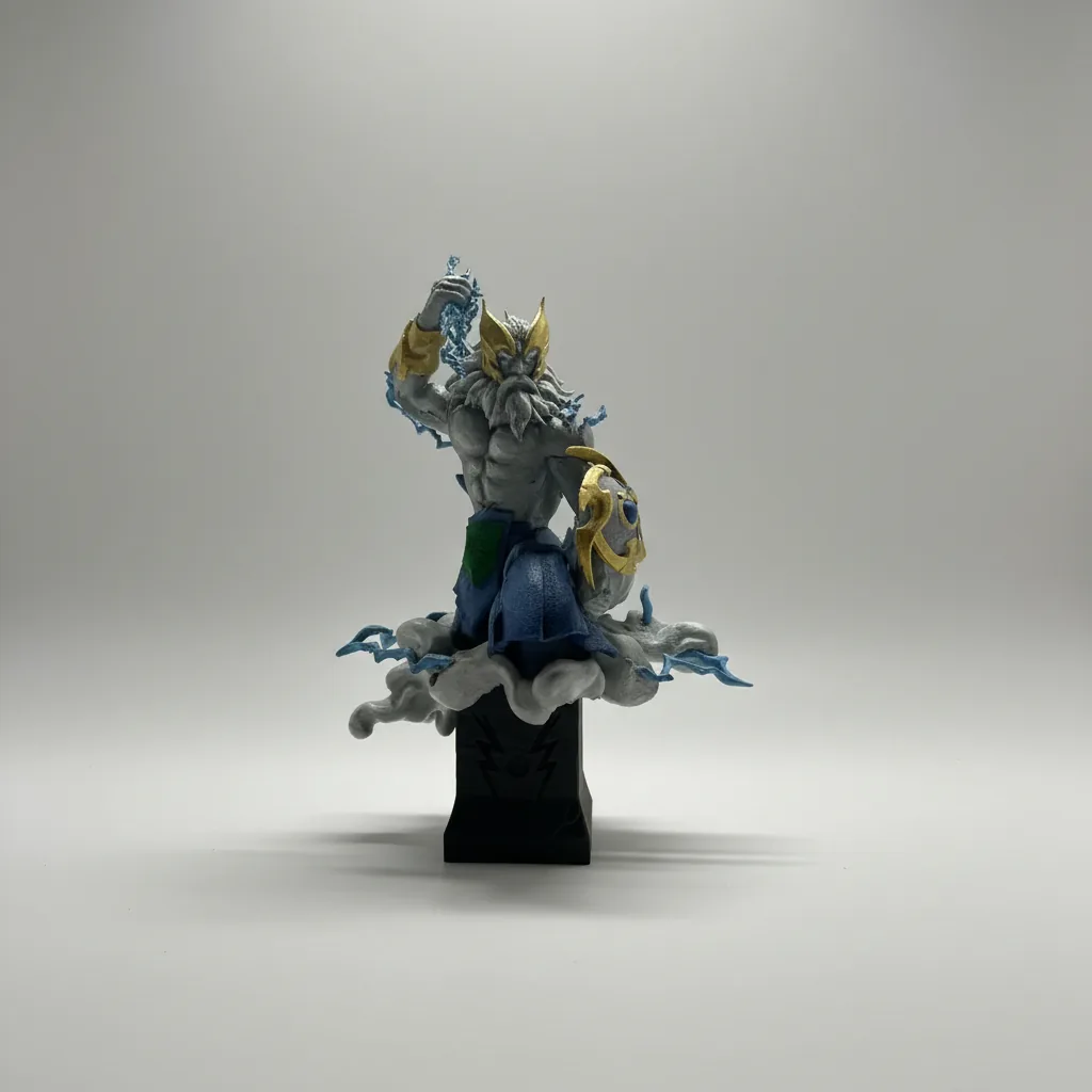 Άγαλμα Δία – Hand Painted 3D Printed Bust - Image 2