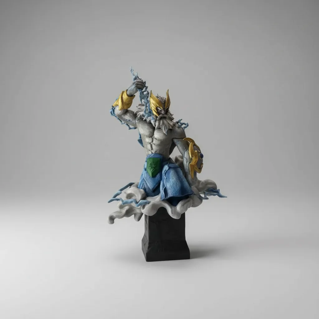Άγαλμα Δία – Hand Painted 3D Printed Bust